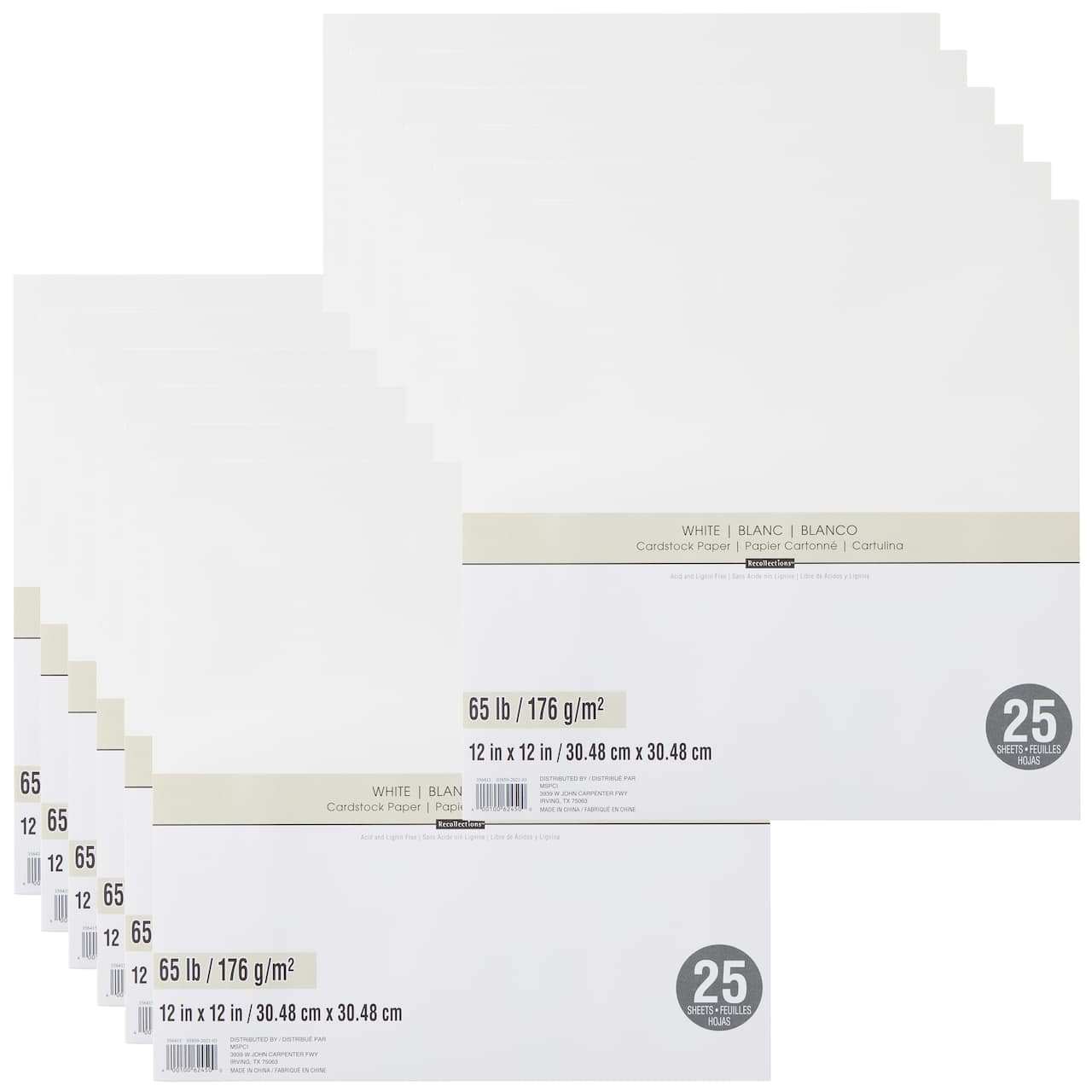 12 Packs: 25 ct. (300 total) 12" x 12" Cardstock Paper by Recollections™